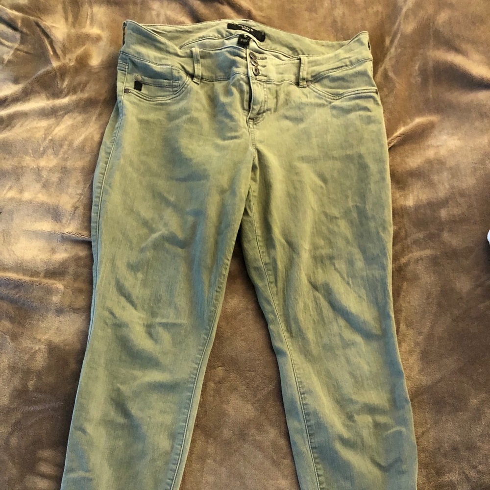 Faded Green High Rise Torrid Jeggings (18R)